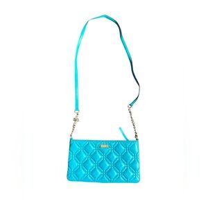 Kate Spade Astor Court Presley Shoulder Bag Mini Quilted Leather Teal